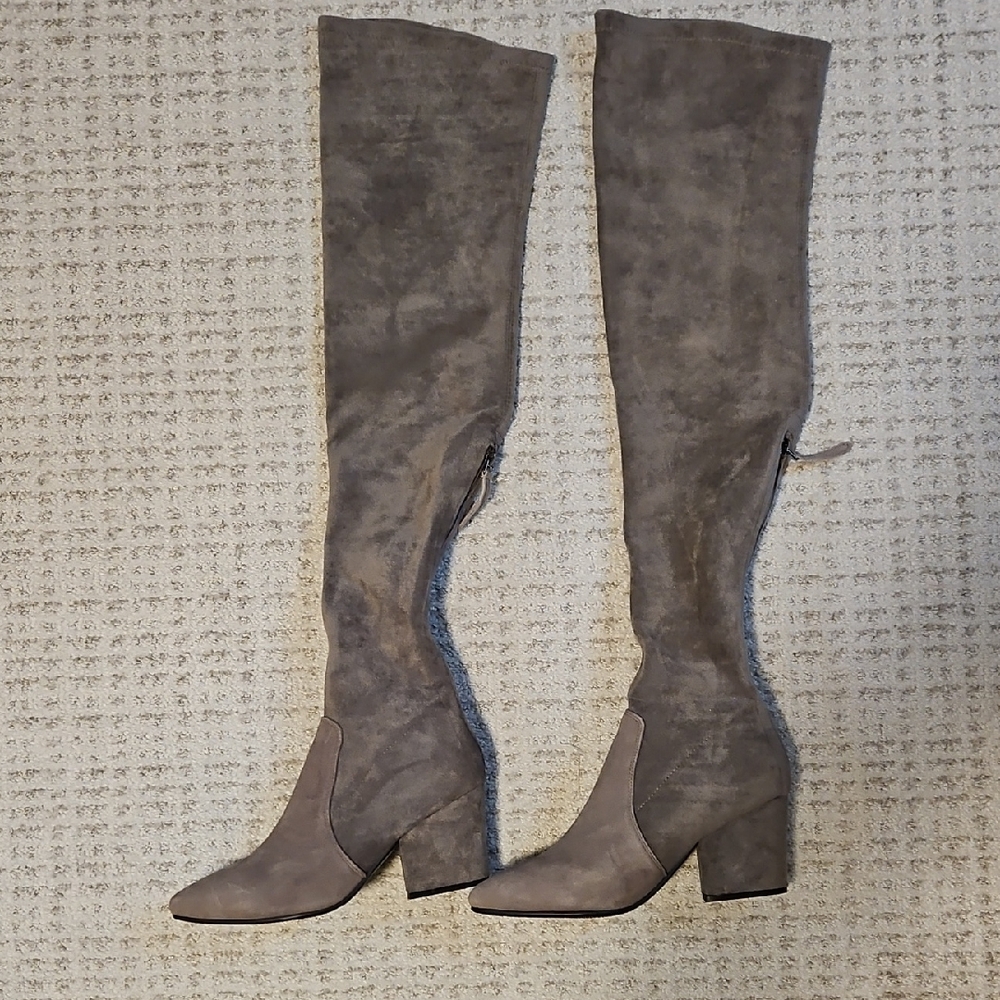 Elegant Over-the-Knee Taupe Boots